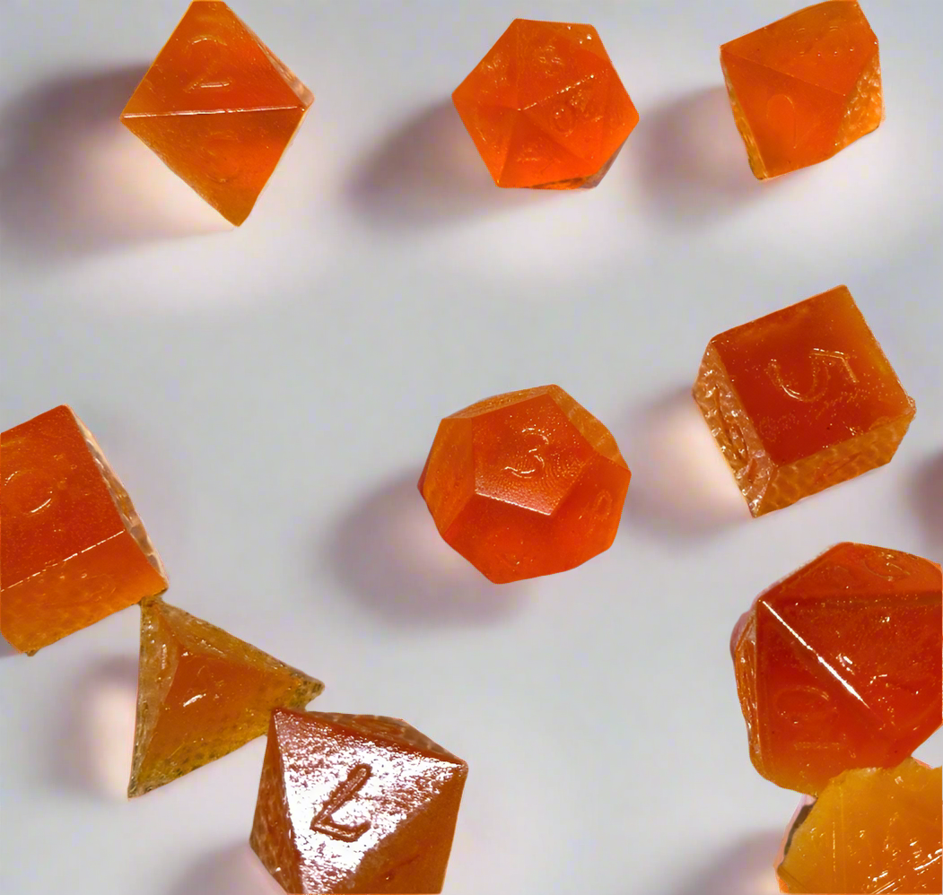 Orange Yummy Dice Set